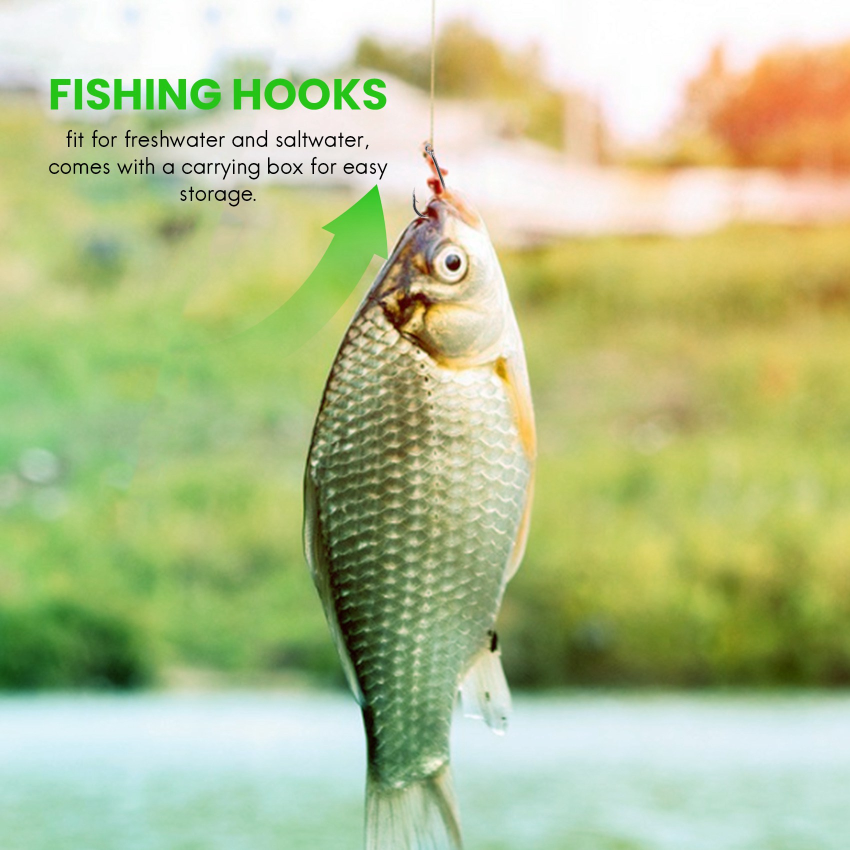 Fishing Hook Box - 신상품 500개/세트 혼합 사이즈 # 3~12호
