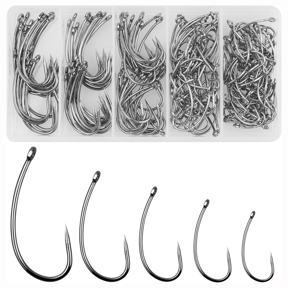 바블리스 낚시 후크 키트, 곡선 생크 플라이 타이 후크 - Fishing Hook Assortment 리뷰 및 가격