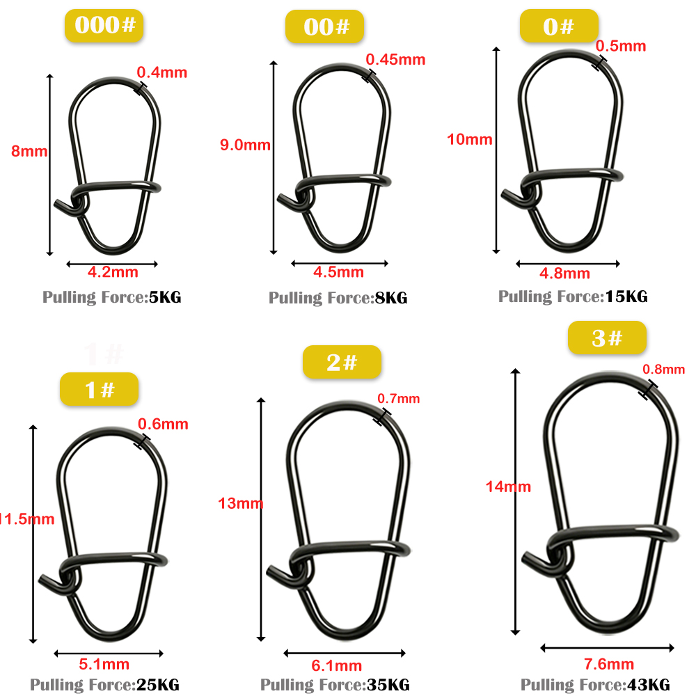 고바이트 100개 블랙 스테인리스 스틸 낚시 스냅 스위 - Fishing Hook Offset 리뷰 및 가격