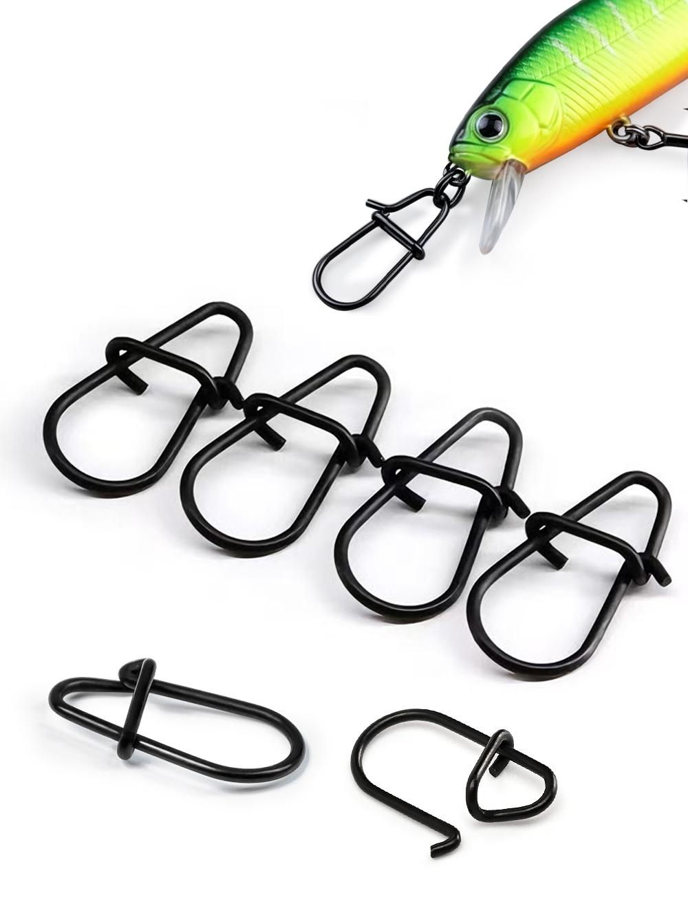 고바이트 100개 블랙 스테인리스 스틸 낚시 스냅 스위 - Fishing Hook Offset 리뷰 및 가격